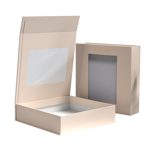 Factory Direct Sales Rigid <b>Magnetic</b> Closure Gift <b>Box</b> with Window and Embossing for Holiday Gifts - Product Image 1