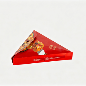 Boîte à <span class=keywords><strong>pizza</strong></span> individuelle auto-érectible de 6 pouces en papier couché imprimé sur mesure pour 1/6 de <span class=keywords><strong>pizza</strong></span>, jetable et portable - Product Image 2