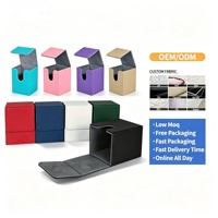 Boîte de présentation et support FX 100+ en cuir PU à double pochette pour cartes TCG et cartes de visite