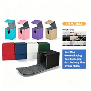 Boîte de présentation et support FX 100+ en cuir PU à double pochette pour cartes TCG et cartes de visite - Product Image 2