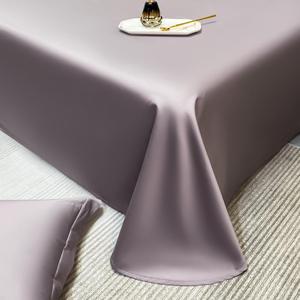 Parure de lit bébé de luxe en pur coton tissé, couleur unie, toutes saisons, respirante, style simple, trois pièces (drap et taies d'oreiller) - Product Image 5