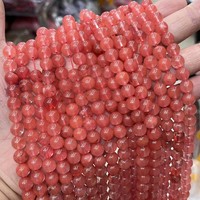 Manik-manik Batu Permata Alami YWJC Crystal Wholesale 6mm 8mm, Bentuk Bulat, Warna Campur, Batu Lepas, Laris Manis untuk Pembuatan Gelang
