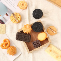 Jolie pince à cheveux en forme de biscuit alimentaire simulé, accessoire capillaire pour étudiant, ornement de cheveux