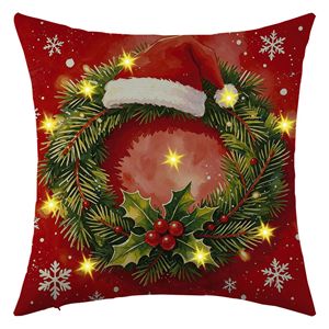 New LED <b>Christmas</b>-themed <b>throw</b> pillowcase with flashing lights for bedroom, living room, and car seats. Factory direct sales. - Product Image 2