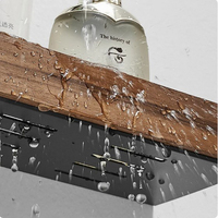 Étagère murale multifonctionnelle en bois naturel de haute qualité, facile à nettoyer, pour la décoration moderne de la maison dans la salle de bain et la cuisine
