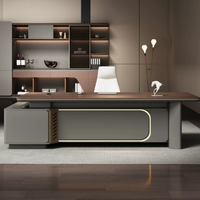 Nouveau bureau de direction modulaire en bois de luxe moderne et convertible pour PDG, directeur, responsable