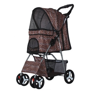 Chariot pour <span class=keywords><strong>chien</strong></span>, <span class=keywords><strong>poussette</strong></span> pliable à quatre roues, facile et pratique, en Stock, accessoire de voyage en plein air, cinq couleurs - Product Image 5