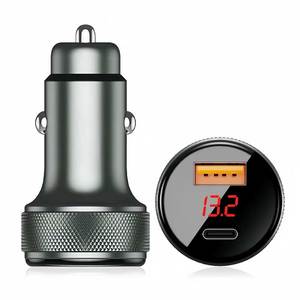 Chargeur de voiture multi-protocoles GaN super mini en alliage d'aluminium à 2 ports PD3.0 PD 30W 48W type C, vente en gros - Product Image 2