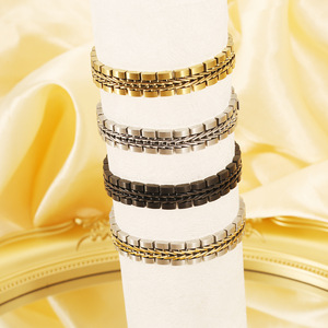 Pulsera de Cadena Trenzada Vintage al por Mayor para <span class=keywords><strong>Hombre</strong></span> y Mujer, de Acero Inoxidable Sólido, Resistente al Deslustre, Joyería de Moda Urbana - Product Image 3