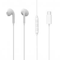 Écouteurs filaires Type-C avec micro et commandes intégrées, son stéréo, ajustement personnalisé, cordon de 1,2 m pour téléphones Android