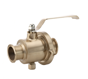 Válvula de bola sanitaria con brida de 3 vías y puerto en L DN20 3/4" de bronce con maneta manual, grado alimenticio, OEM, para pedidos urgentes COVNA - Product Image 6