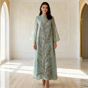 Vestido Abaya Personalizado de Primera Calidad para Mujeres Musulmanas con Diseño Elegante y Servicios OEM ODM para Ocasiones Especiales - Product Image 3