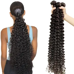 12a Grade Raw Virgin Brazilian Mongolian Burmese Kinky Curly Bundles Human Hair Full Cuticle Aligned Loose Deep Wave Bundles