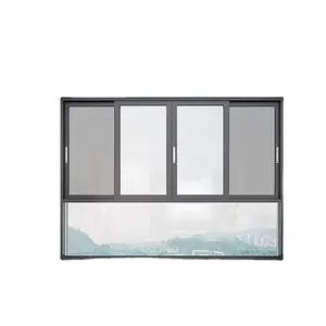 Weidun The 65/80 series Two/three rails with yarn High Quality Modern Design Aluminum Sliding Windows For Apartment