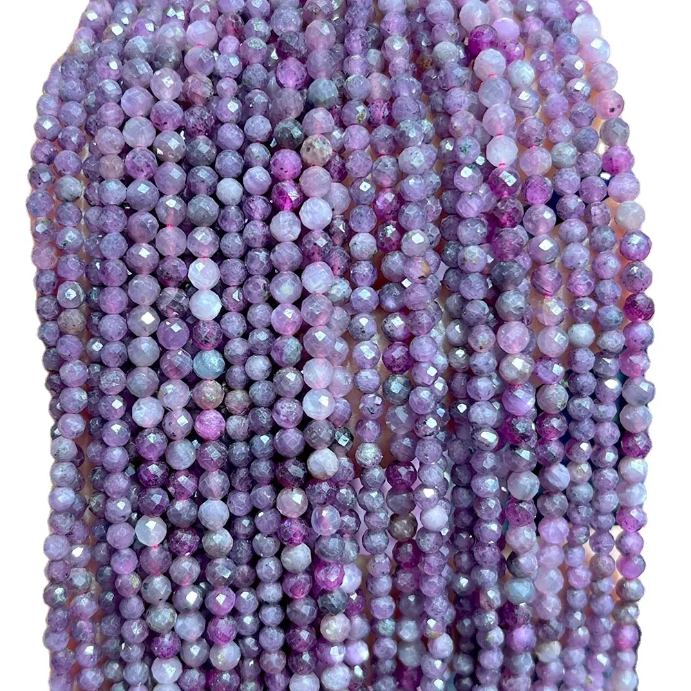 Натуральный граненый драгоценный камень, бусины, рубин, 3 мм, натуральный синий камень, свободные бусины, оптовая продажа