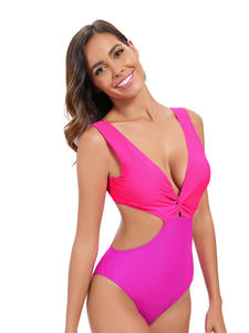 Maillot de bain de fitness une pièce à motif uni pour femmes européennes et américaines, vêtements de plage sexy - Product Image 4