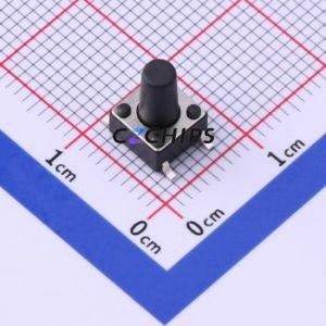 UK-B0228-G9.5-250 Tactile Switch SMD-4P,6x6mm Switch Single Pole Single Throw Round Button 2.5N Vertical Mount - Product Image 1