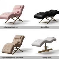 Offre Spéciale moderne sourcil visage Spa tête de lit réglable esthétique incurvé cils lit Table et chaise ensemble