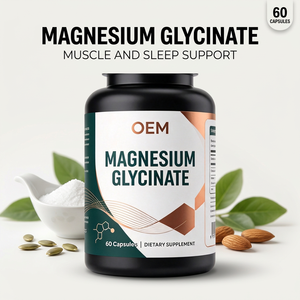 Cápsulas de Glicinato de Magnesio OEM, 60 Cápsulas, Suplemento Herbal, Fábrica, Marca Privada - Product Image 1