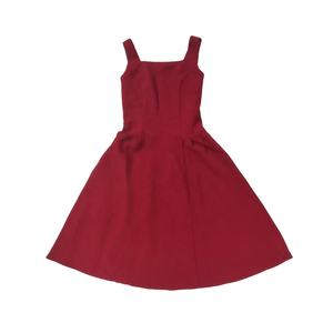 2024 vestido veraniego rojo para mujer vestido sin mangas con cuello cuadrado para mujer vestido sin mangas con botones delanteros - Product Image 4