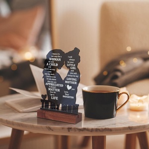 Regalos Sentimentales para el Día <span class=keywords><strong>de</strong></span> <span class=keywords><strong>la</strong></span> Madre y Cumpleaños - Placa Conmemorativa <span class=keywords><strong>de</strong></span> Madera con Ángel Moderno para Mamá, Hija, <span class=keywords><strong>Mi</strong></span> Mamá, Navidad, San Valentín, Pascua - Product Image 3