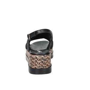 Sandalo con Zeppa Space Moda da Donna Nero 50230-E5, Stile Estivo con Cinturini e Plateau - Product Image 4