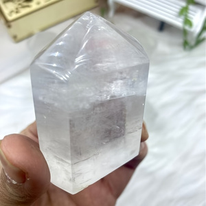 Torre de Cristal Natural al por Mayor, Obelisco de Calcita Blanca, Cuarzo de Roca, Gema Suelta para Manualidades y Decoración del Hogar - Product Image 3