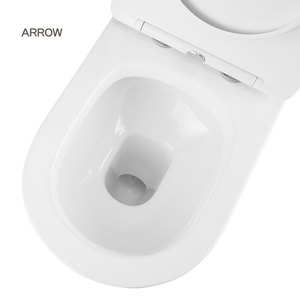 โถสุขภัณฑ์แบบนั่งยอง ARROW Modern One Piece Square Dual-Flush P-Trap แบบไม่ใช้น้ำ ผลิตจากเซรามิกพอร์ซเลน - Product Image 3