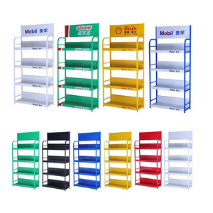 ארון תצוגה עומד לרצפה לחנות מוצרי רכב, לאחסון שמן מנוע, שמן גוף, פחיות שמן, מתלה מתכת, מדפי חלקי חילוף - Product Image 4