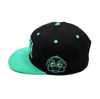 Topi Baseball Desain Baru Grosir, Model Flat Brim Hitam, Bordir Custom, Snapback, Topi Tim, ODM, Nomor Model