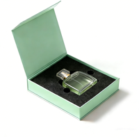 Boîte d'emballage de parfum personnalisée avec revêtement mat doux au toucher et impression UV, emballage cadeau de luxe haut de gamme