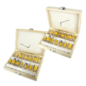 Lavie Milling Cutter Set 8 Handle 15 Piece Tungsten Carbide Woodworking <b>Edge</b> Finishing Cutter For Cnc Machining Center - Product Image 5