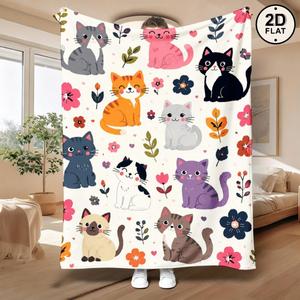 Halloween Pumpkin Skeleton Flannel Blanket Throw Blanket Nap Blanket Halloween Decor Fall Decor Super Soft <b>Machine</b> Washable - Product Image 4