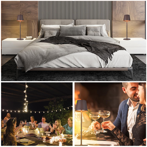 Lampes de table tactiles d'extérieur, lampe de bureau moderne pour chambre à coucher, lampe de table sans fil rechargeable pour bar et restaurant avec port de charge USB - Product Image 4