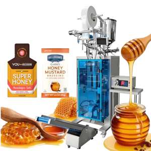 Machine d'emballage automatique de sachets de nourriture et de boissons irréguliers à bon prix, machine d'emballage de sachets de miel, machine de scellage de sachets de sirop pour les petites entreprises - Product Image 1