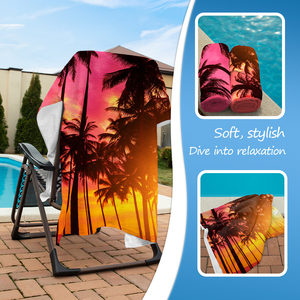 Telo Mare in Microfibra Leggero Personalizzato con Foto, Design a Trasferimento Digitale, Lussuoso Bianco, Doppio Lato - Product Image 1