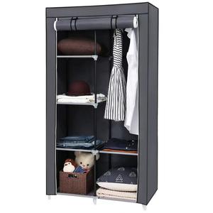 家用卧室家具用无纺布带挂杆的便携式独立式折叠衣柜 - Product Image 5