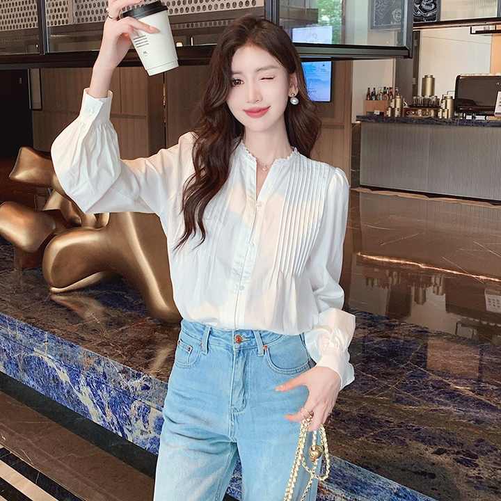 korean long blouse