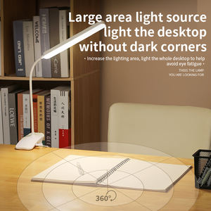 (Fábrica) Lámpara de mesa de estudio LED recargable personalizada, lámpara de escritorio con clip, abrazadera de carga USB, lámpara de escritorio, batería de litio - Product Image 4
