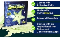 Autocollants Muraux Lumineux pour Plafond Adhésif 3D, Étoiles Lumineuses, Lune, pour Décoration de Chambre d'Enfant, 200 Pièces
