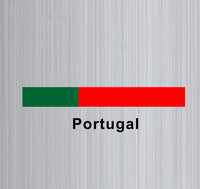 Barre lumineuse LED multicolore drapeau du Portugal vert et rouge pour pare-brise avec ventouses, accessoires de véhicule
