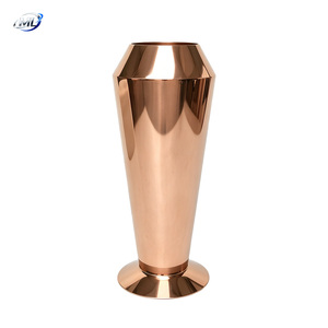 Modern <b>Copper</b> Finish Outdoor Planters <b>Vase</b> for Flower Green Plant Shopping Mall Decor - Product Image 6