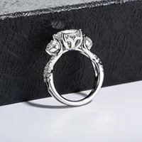 Bague de promesse MuShan en argent sterling 925 avec moissanite VVS, plaquée or 18 carats, pour fille, parures de bijoux de créateur MST Patent