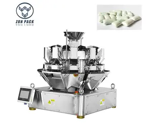 Mini Multihead Weigher Packaging Machine For Raisin Cashew Nuts Chips Foods Snacks Packing Machine
