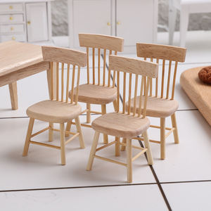Set di Mobili in Miniatura per Casa delle Bambole in Scala <span class=keywords><strong>1</strong></span>/12, Tavolo e Sedie in Legno e PVC, Accessori per Sala da Pranzo, Giocattolo per Età <span class=keywords><strong>5</strong></span>+ - Product Image 4