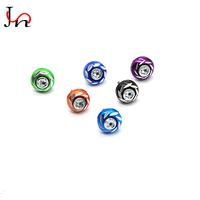Joint en aluminium multicolores pour moto, pièces, 6mm, modification de la plaque décorative de lave-linge à tête hexagonale, attaches à boulons de plaque d'immatriculation