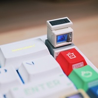 Keycap Museum Macintosh K-02 Small TV Retro-Style Personalized Backlit KeycapsPerfect Gift for Mechanical Keyboards Made