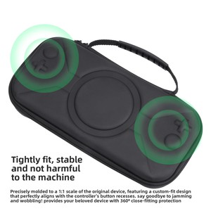 Nouvelle <span class=keywords><strong>Nintendo</strong></span> <span class=keywords><strong>Switch</strong></span> 2 de deuxième génération, étui de transport en EVA en forme de O, accessoire de jeu, boîte de rangement portable en cuir texturé, noir - Product Image 6
