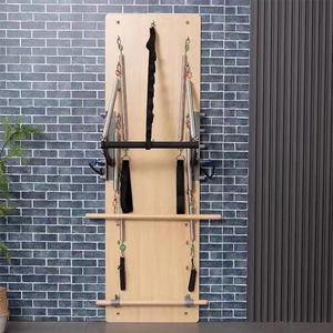 Unité de tour murale à ressorts de <span class=keywords><strong>Pilates</strong></span> avec lit ou banc pour l'entraînement au yoga - Planche à ressorts et barre de poussée pour reformer le <span class=keywords><strong>Pilates</strong></span> - Product Image 4