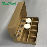 Boîte à emporter pour poulet frit, en papier kraft brun, avec compartiment, logo personnalisé, taille personnalisée, emballage alimentaire pour restauration rapide